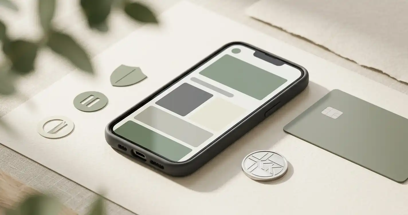 Illustration af dansk onlinecasino-evaluering med mobil, kortbetaling og ansvarligt spil